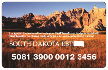 SNAP program card